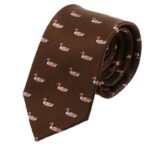 Duck Motif Tie Brown