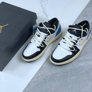 Air Jordan 1 Low Low Top White Brown Strap Deconstructed Drawstring Shoelaces Article No.: 553558-062 Size: 36-468