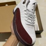 Air Jordan 12 A Ma Maniere Size 6.W / 5M White Burgundy Crus