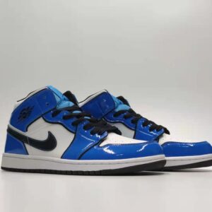 AIR JORDAN 1MID SE SIGNAL BLUE GS BQ6931-402 7Y W/BOX BEAUTIFUL PAIR