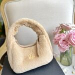 Furry pillow bag adopts imported original material high-end quality gift bag invoice size 25x16 Yellow