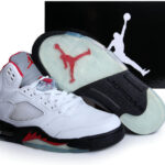 Air Jordan 5 Retro Fire Red Silver Tongue White Black