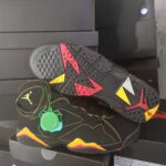 Air Jordan 7 Retro Shoes Black Varsity Red Men's Nike (CU9307 081) SIZE US 11.5