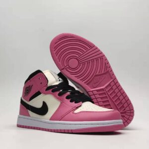 Air Jordan 1 Mid Gs Black White-Pink Sicle 555112-002
