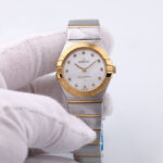 OmegaStainless Steel 18K Yellow Gold Diamond Mother of Pearl 28mm Constellation Quartz Watch 131.20.28.60.55.002