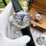 Omega Seamaster Aqua Terra Mens Watch Stainless Automatic 41mm Grey- leather strap