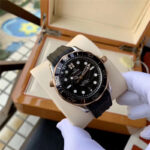Omega Seamaster Diver Black Steel Sedna Rose Rubber