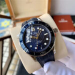 Omega Summer Blue Seamaster Diver 300M Blue Strap Blue Dial 40mm
