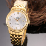Omega DeVille Prestige Stainless Steel Watch Gold Grey 424.10.40.20.03.001