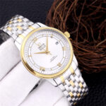 Omega De Ville Prestige Co-Axial 32.7 mm Automatic Silver Dial Diamonds Yellow Gold