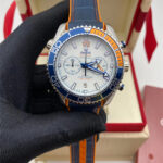 Omega Michael Phelps Seamaster Planet Ocean Limited Edition 280 Steel Automatic Men'S Watch 45.5MM- leather strap