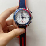 Omega Seamaster "America's Cup" Automatic Chronometer White Dial Men's Watch - leather strap
