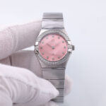 Omega Conciliation Women's Watch Silver Metal with Pink Dial