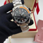 Omega Seamaster Planet Ocean 600M Chronograph Steel On Steel Black Dial Exact 1:1 Super Clone 9900 Swiss Movement Replica Watch