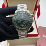 Omega Speedmaster Professional 42MM Green Dial Steel Bracelet