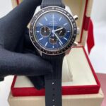 Omega Speedmaster Racing Co-Axial Chronometer Blue Dial -leather strap