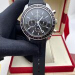 Omega Speedmaster Racing Co-Axial Chronometer Black Dial -leather strap