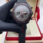 Omega Speedmaster Racing Co-Axial Chronometer Grey Dial -leather strap