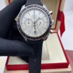 Omega Speedmaster Racing Co-Axial Chronometer White Dial -leather strap