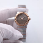 Omega Constellation Manhattan 18k Rose (SEDNA) Gold Steel Diamonds 25mm Quartz FULL SET 2020