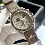Omega Speedmaster Mission To Saturn Silver Camel Round Box Quartz Mens Watch