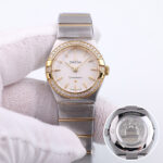Omega Constellation Medium 18k Yellow Gold Steel Diamon