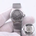 OMEGA Constellation Quartz 27 Brushed Gray Feather Women's Watch