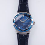 Omega Constellation Co-axial Master Chronometer Blue Dial Leather Strap