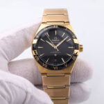 Omega Constellation Master Chronometer Black face / Gold Steel strap / 41mm