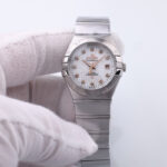 Omega Constellation Automatic Diamond Silver Dial Ladies Watch