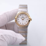 Omega Constellation Mother of Pearl Dial Steel and Yellow Gold Diamond Ladies Watch 12325246055011