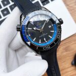 Omega Seamaster Planet Ocean GMT 'Deep Black' Blue