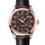 Omega Seamaster Aqua Terra GMT 18K Rose Gray Dial