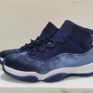 Women's Nike Air Jordan 11 Retro Midnight Navy Blue Metallic Silver AR0715-441