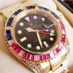 Rolex Certified Pre-Owned  GMT-Master II 2014, 40mm, Yellow Gold  5003575   pink blue border Reference 116758SA BLK OYS
