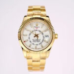 Rolex Sky-Dweller Gold 336938-0002 Brand New white dial gold strap