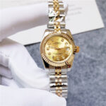 Rolex Datejust 28mm Women's Watch 279173G Champagne Yellow Gold Dial Silver