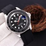 Rolex Yacht-Master Rose Gold 18 Carat Coasted Watch black face with black border