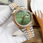 Rolex Day-Date 40mm President 18kt YG White Dial 228238 Bevelled Deconstructed (Blue face with white strap combined with gold)