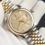 Rolex Datejust 36 126203-0043 Gold Palm Dial Jubilee Strap Yellow Gold Steel