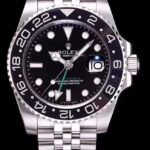 Unworn Rolex GMT-Master II, 40mm, Batman, Jubilee, 126710BLNR, dated 2025black face