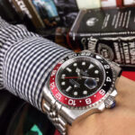 Unworn Rolex GMT-Master II, 40mm, Batman, Jubilee, 126710BLNR, dated 2025black face black face black red border