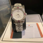 Rolex Cellini |Women's |White Round Dial |Diamonds |Silver Metal Band
