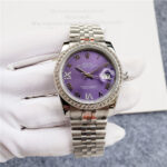 Rolex Datejust 31 M278384RBR-0029 278384RBR-0029 Oystersteel and 18ct White Gold Aubergine Diamond Dial