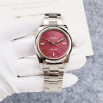 Rolex Replica Oyster Perpetual 39mm 114300 Red Grape Dial Watch With Asia Clone 3132 Movement
