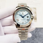 Rolex Daydate Platinum 228206 Ice Blue Quadrant Dial 40mm