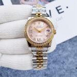 ROLEX MENS DATEJUST 36MM 16013 QUICKSET SS & 18K TWOTONE 3 CT DIAMOND BEZEL