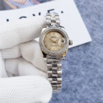 Rolex Datejust 27mm Oyster Perpetual Midsize Steel Pearl Diamond Dial Bezel