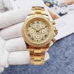 Mens Luxury Watch Automatic Mechanical Timepiece - 40mm Diamond Accents, Nightlight Feature, Waterproof Sapphire Glass, Top Fashion