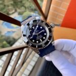 Curved End Rubber Strap for Rolex Deepsea with Tang Buckle
